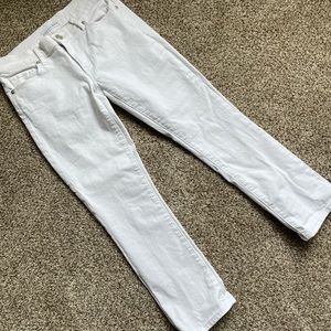 Loft white cropped jeans